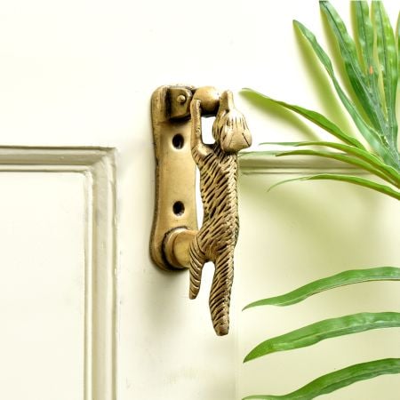 Handmade Brass Running Fox Animal Door Knocker